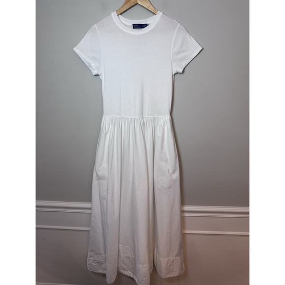 Ralph Lauren Polo White Short Sleeve Dress SZ L Retail $348 - Picture 2 of 14